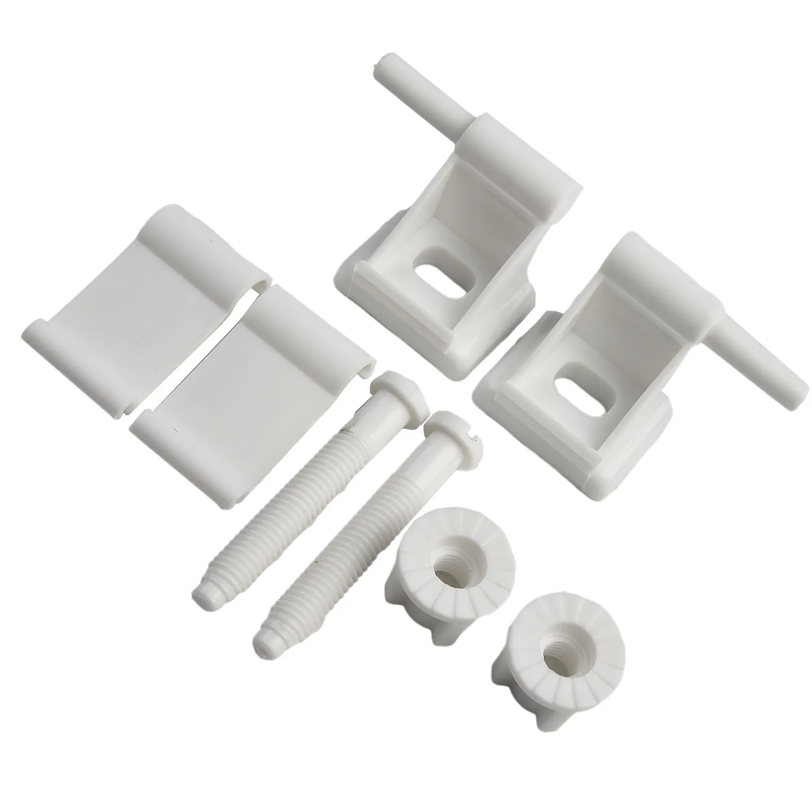 Toilet Seats Hinge Bolts Set Plastic White Toilet S-Eat Hinge Replacement Kit Toilet Seats Fastener Bathroom Accessories