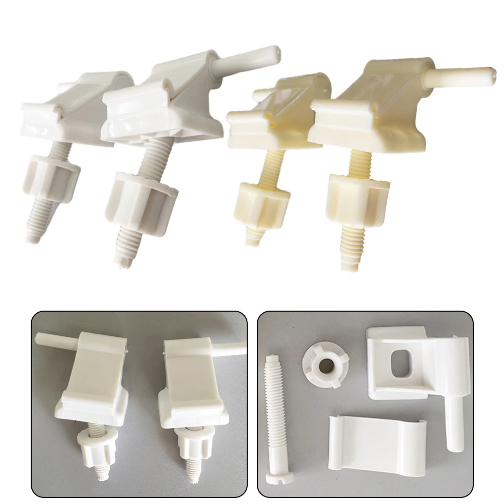 Toilet Seats Hinge Bolts Set Plastic White Toilet S-Eat Hinge Replacement Kit Toilet Seats Fastener Bathroom Accessories