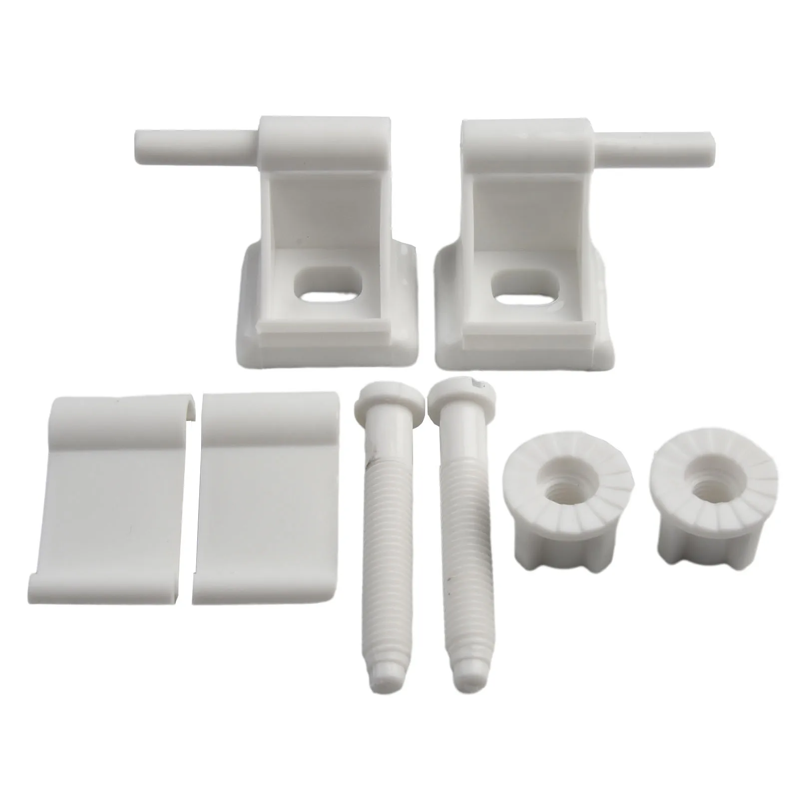 Toilet Seats Hinge Bolts Set Plastic White Toilet S-Eat Hinge Replacement Kit Toilet Seats Fastener Bathroom Accessories