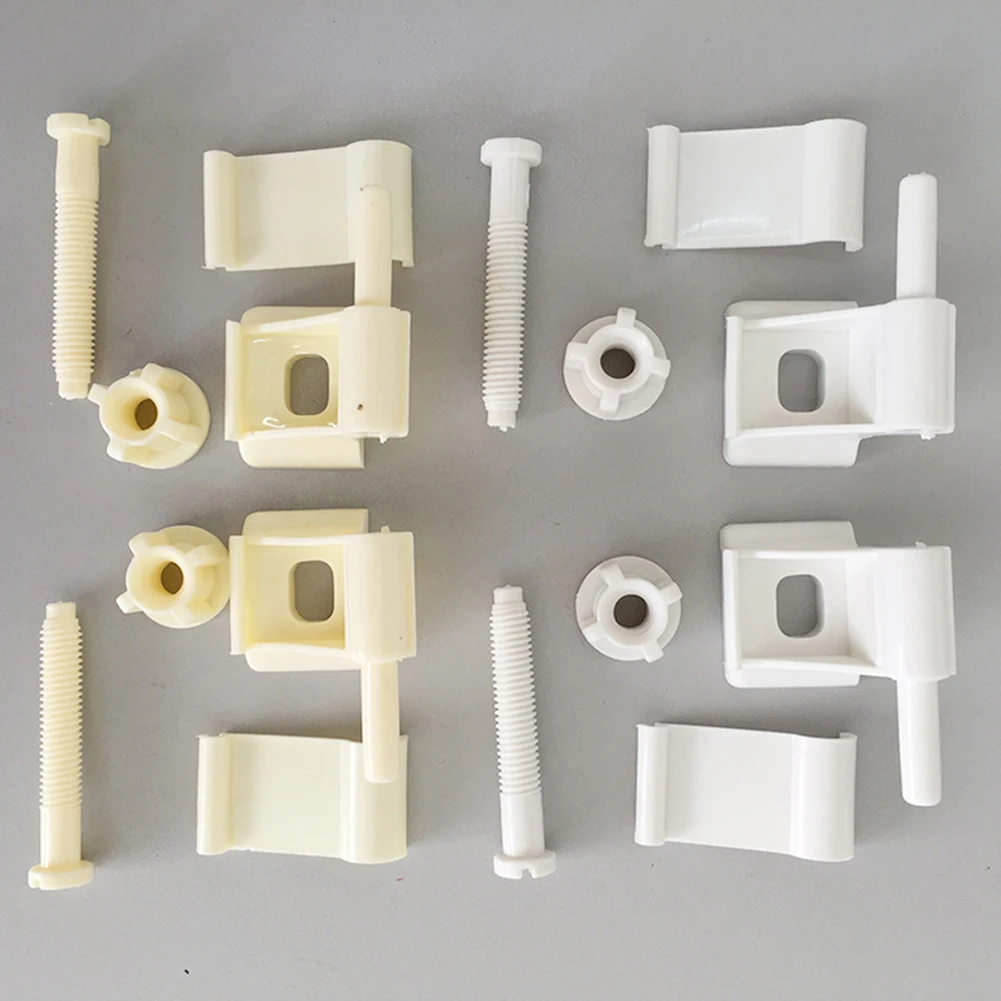 Toilet Seats Hinge Bolts Set Plastic White Toilet S-Eat Hinge Replacement Kit Toilet Seats Fastener Bathroom Accessories
