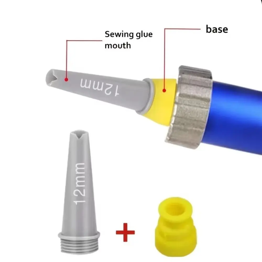 15Pcs Caulk Finisher Kit Glass Glue Caulking Plastics Nozzle Tips with Connection Bases Replacement for Bathroom Kitchen Doors