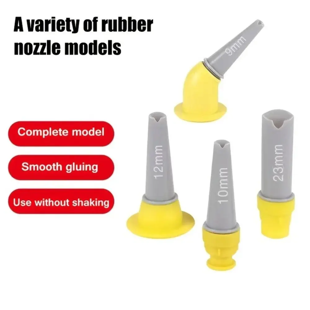 15Pcs Caulk Finisher Kit Glass Glue Caulking Plastics Nozzle Tips with Connection Bases Replacement for Bathroom Kitchen Doors