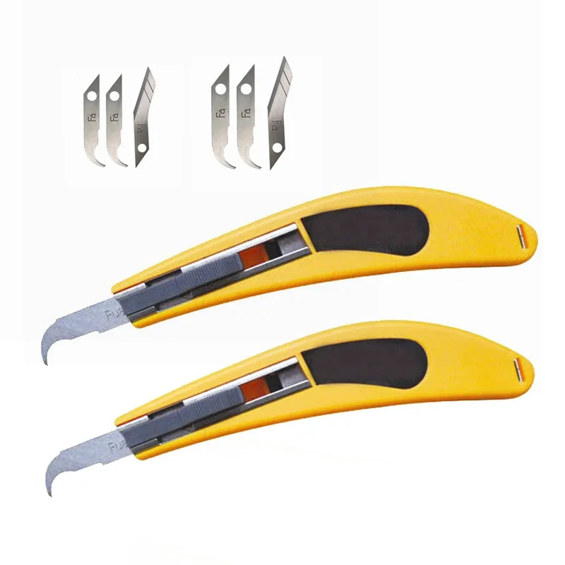 2pcs Acrylic Hook Knife Plastic PVC Cutter Craft Knife Cutting Tool with 6pcs Olecranon Blade
