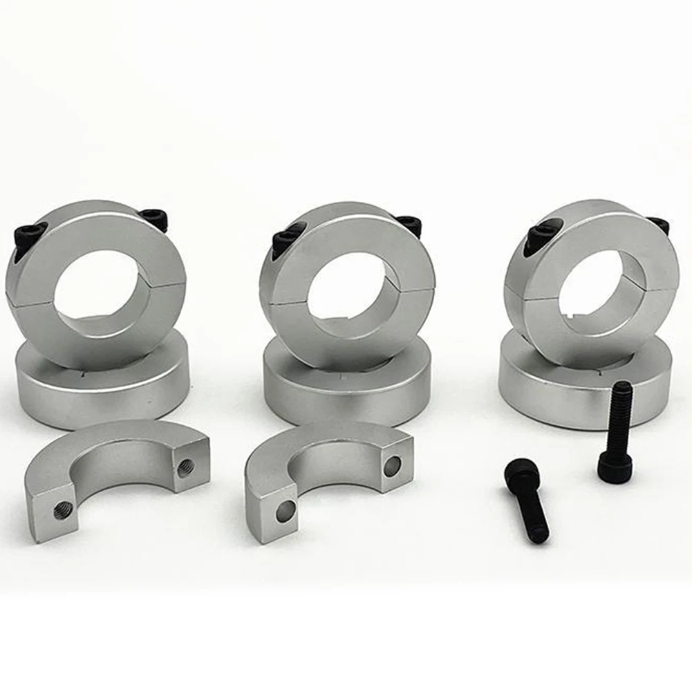 1PC Retaining Ring 6/8/10/22/28/32/40mm Aluminum Alloy Two Piece Clip Collar Anti-corrosion Treatment Interchangeable