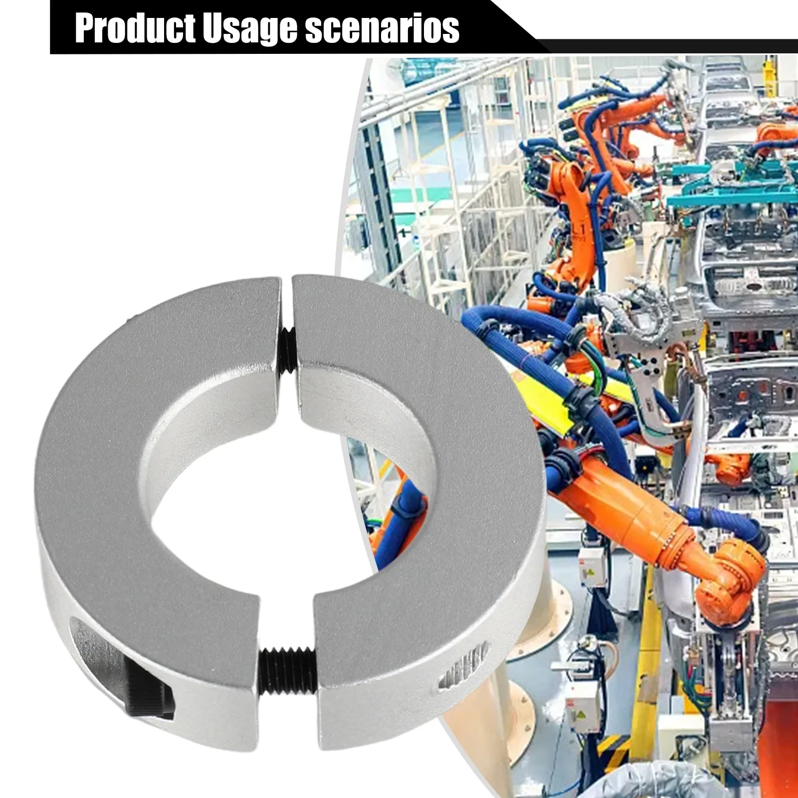 1PC Retaining Ring 6/8/10/22/28/32/40mm Aluminum Alloy Two Piece Clip Collar Anti-corrosion Treatment Interchangeable