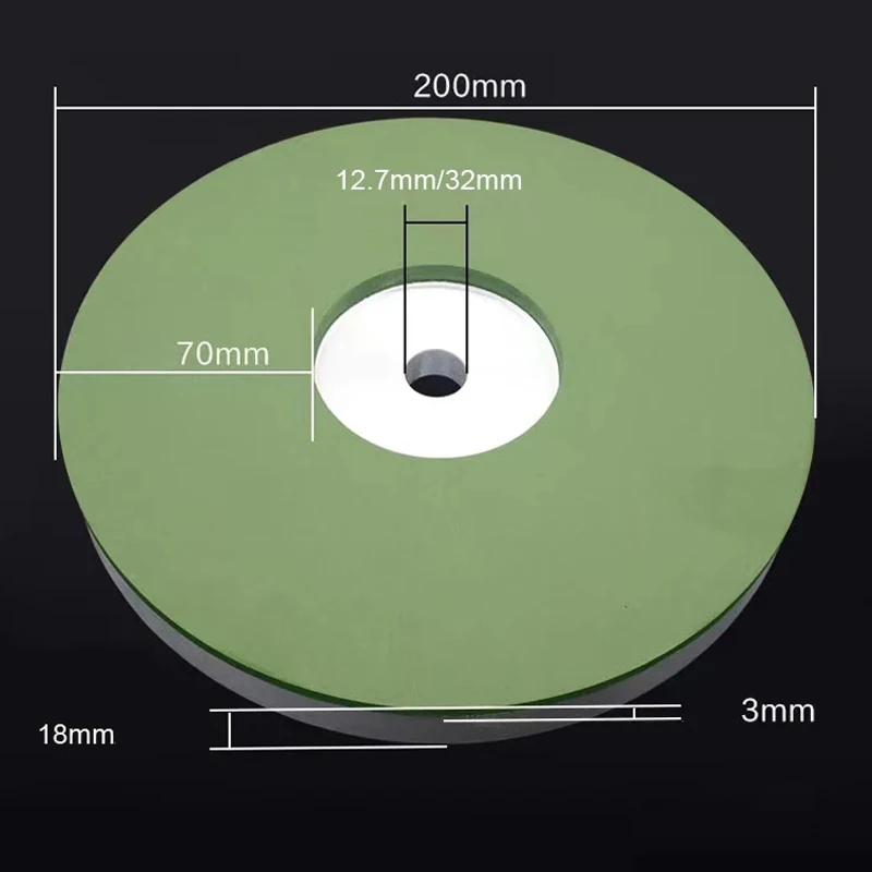 8"200MM Resin Diamond Wheel Grinding Disc 12.7mm/20mm/32mm Inner Hole Knife Polishing Disc