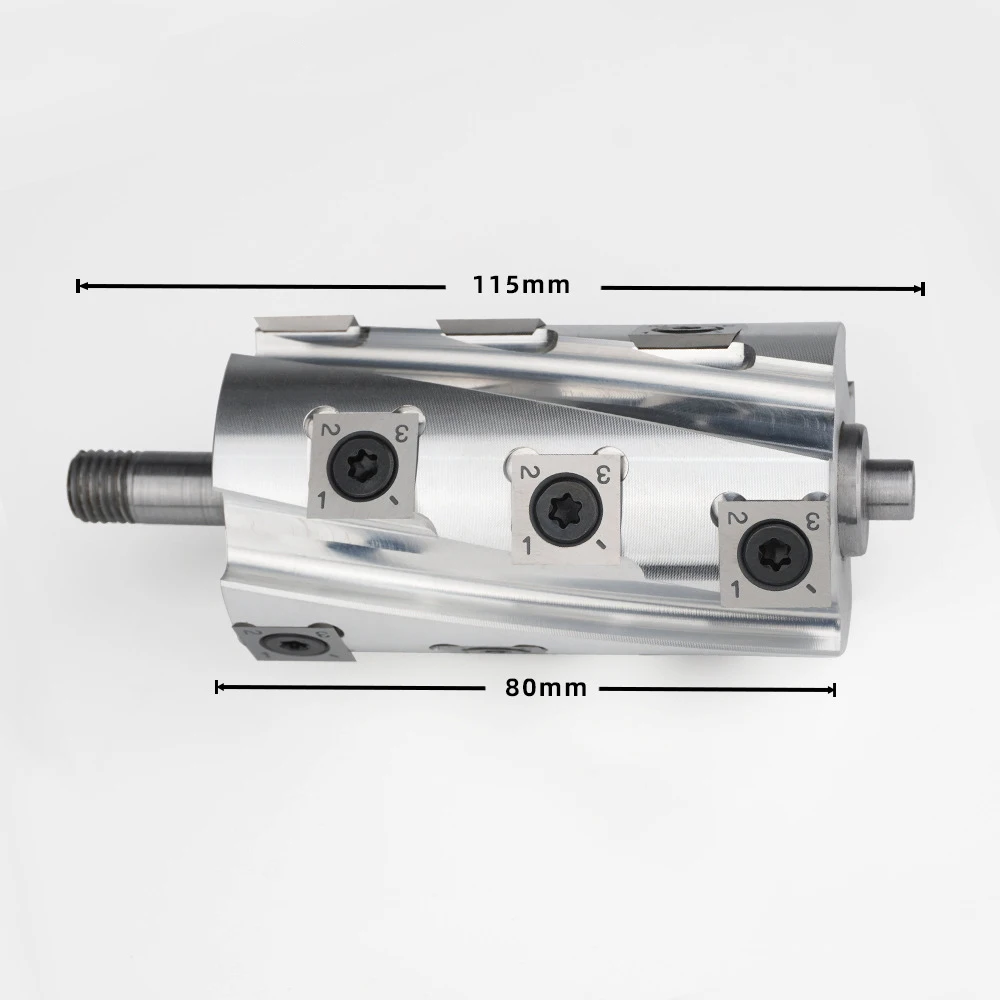 Woodworking Electric Press Planer Spiral Knife Shaft Hand-held Electric Planer Spiral Cutter Aluminum Alloy Cross Cutting Planer