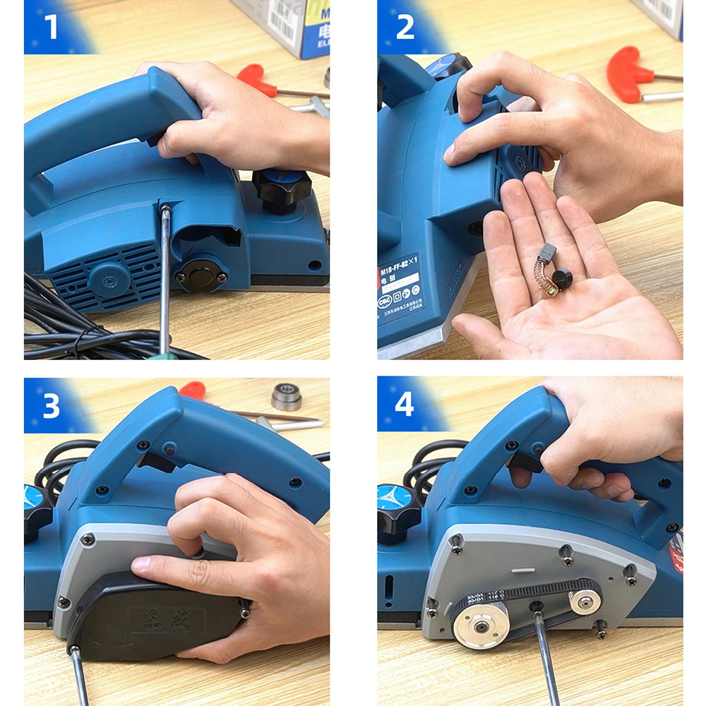 Woodworking Electric Press Planer Spiral Knife Shaft Hand-held Electric Planer Spiral Cutter Aluminum Alloy Cross Cutting Planer