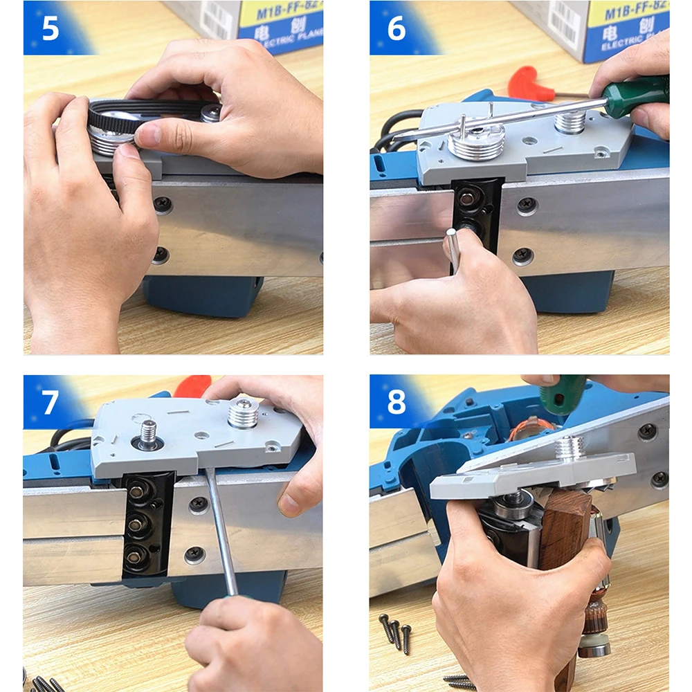 Woodworking Electric Press Planer Spiral Knife Shaft Hand-held Electric Planer Spiral Cutter Aluminum Alloy Cross Cutting Planer
