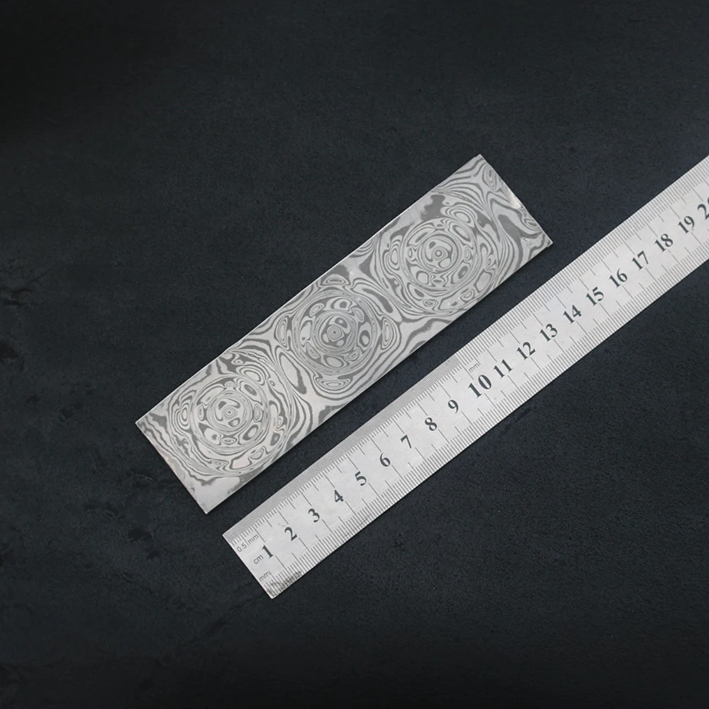 120 Layers Stainless Damascus Steel Billet Bar, Knife Making, Tool Making Steel Blank, Hardened HRC62. No Core.