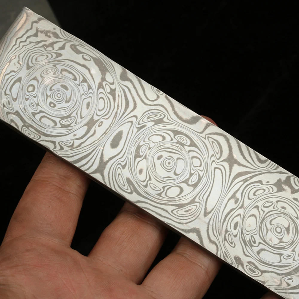 120 Layers Stainless Damascus Steel Billet Bar, Knife Making, Tool Making Steel Blank, Hardened HRC62. No Core.