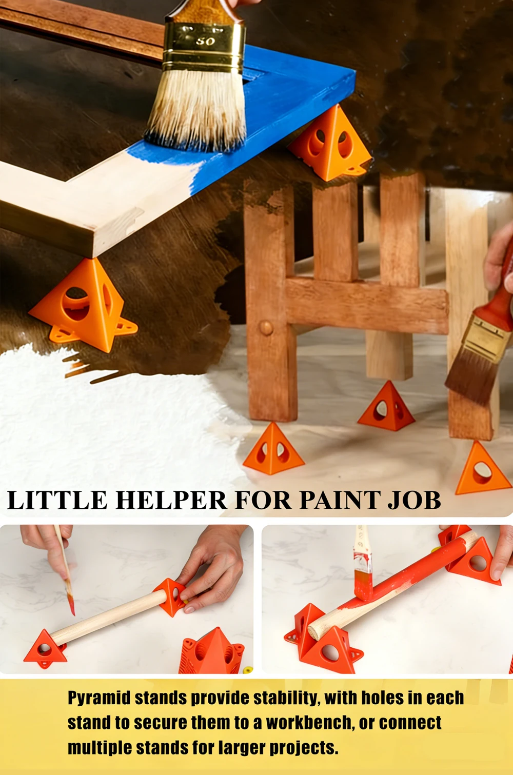 Painters Pyramid Stands,Door Stands for Painting, Door Painting Stand, Paint Pyramids, Canvas Stand for Paint Pouring