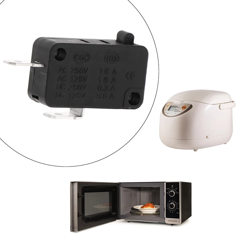 {PH}5PCS KW1-103 Microwave Oven Door Switch Fit For Microwave Washing Machine Rice Cooker 16A 250V 2 Pins.