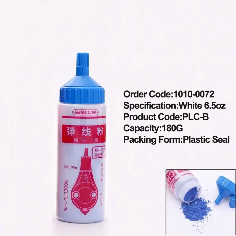 TAJIMA Fine Chalk Powder 180g for Powder Hopper Clearly Line Blue/White/Pink Sealing Powder Bottle Not Damp No.PLC Series