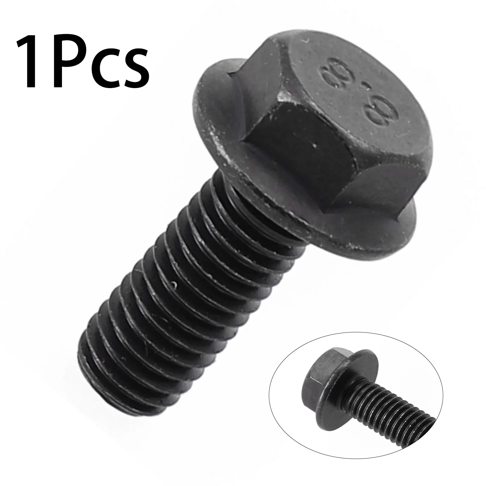 1pcs Metal Saw Blade Bolt M8 X 20mm Left Hand Thread Hex Head Flange For Cutting Machine Tool Miter Saw Blade Screw Bolt 