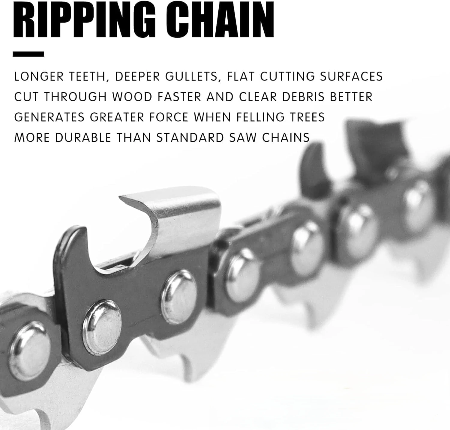 20in to 42in 3/8 .058 Ripping Saw Chain Compatible with Hus 61 66 266 268 272 281 288 365 372 385 390 394 395 Chainsaw