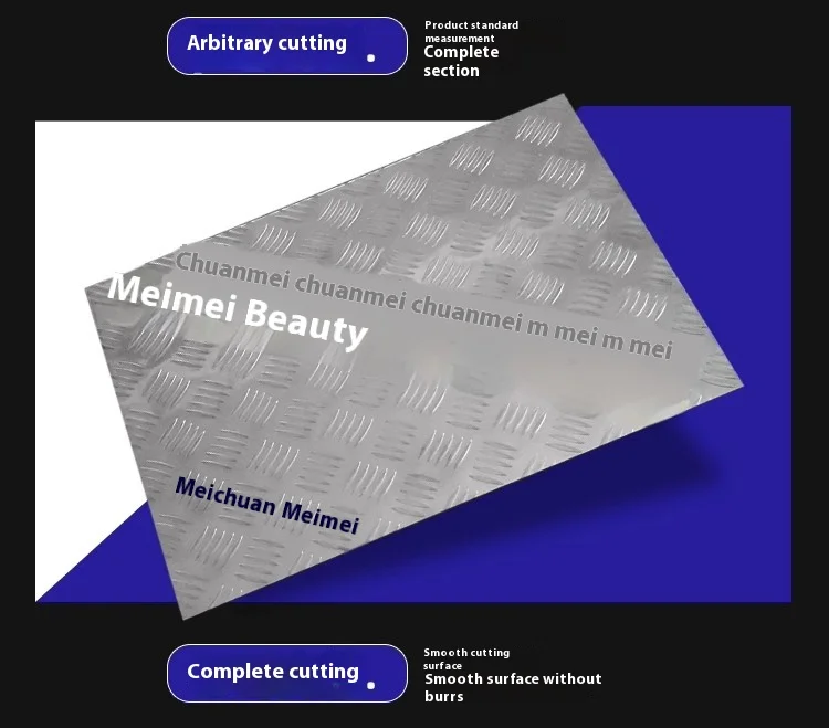 Aluminum Alloy Pattern Plate Anti-Slip Embossed Aluminum Plate High Hardness Corrosion Resistant Custom Size