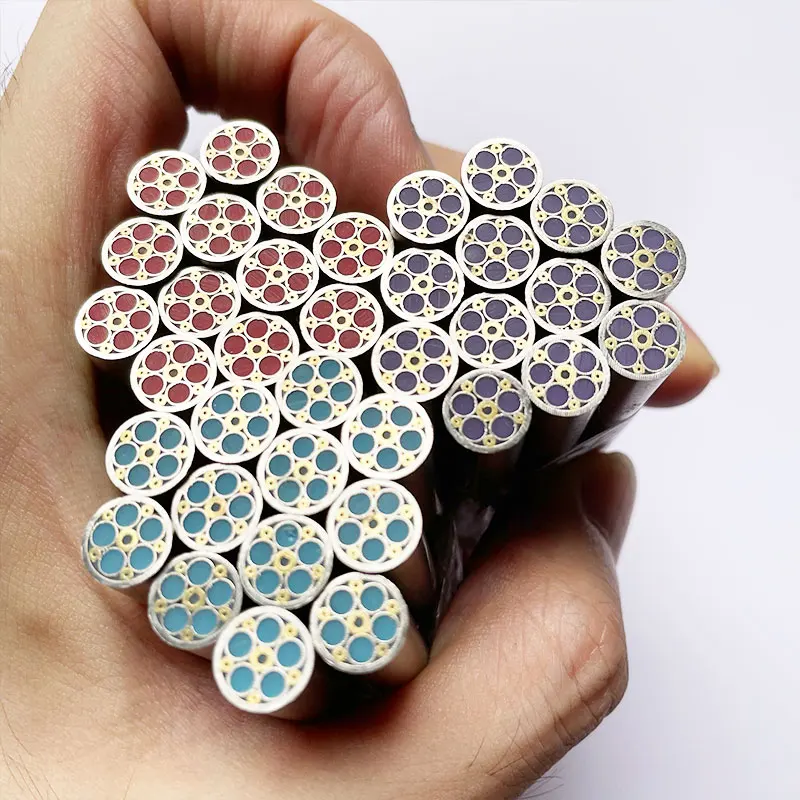 1piece 8mm Mosaic Pin for Knife Handle Decorative Rivets Colored Resin Filling Mosaics Rivets Nail Steel Tube Length 60mm