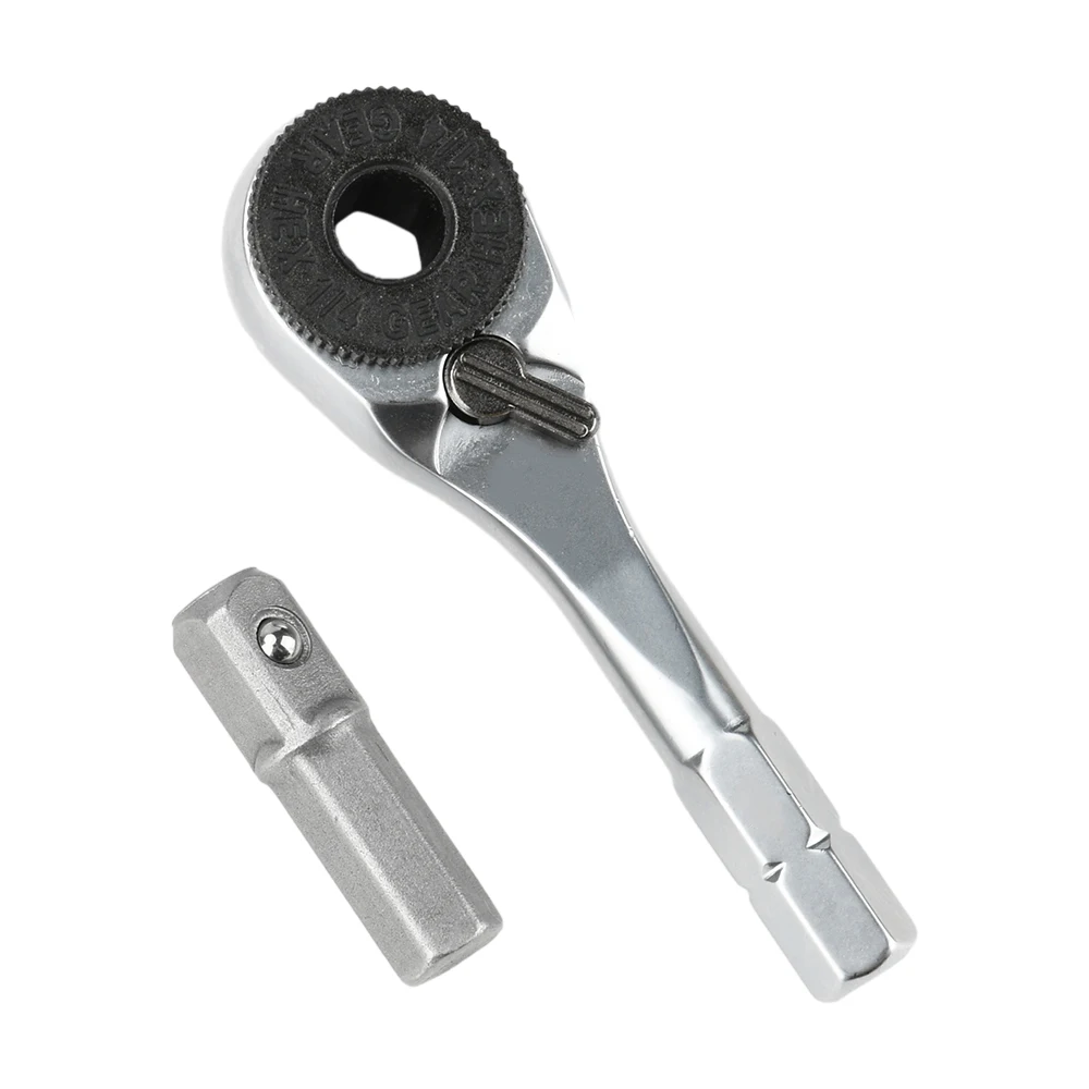 1/4"Inch Ratchet Mini Quick Release Square Head Spanner Two-way Ratchet Socket Wrench Repair Tool