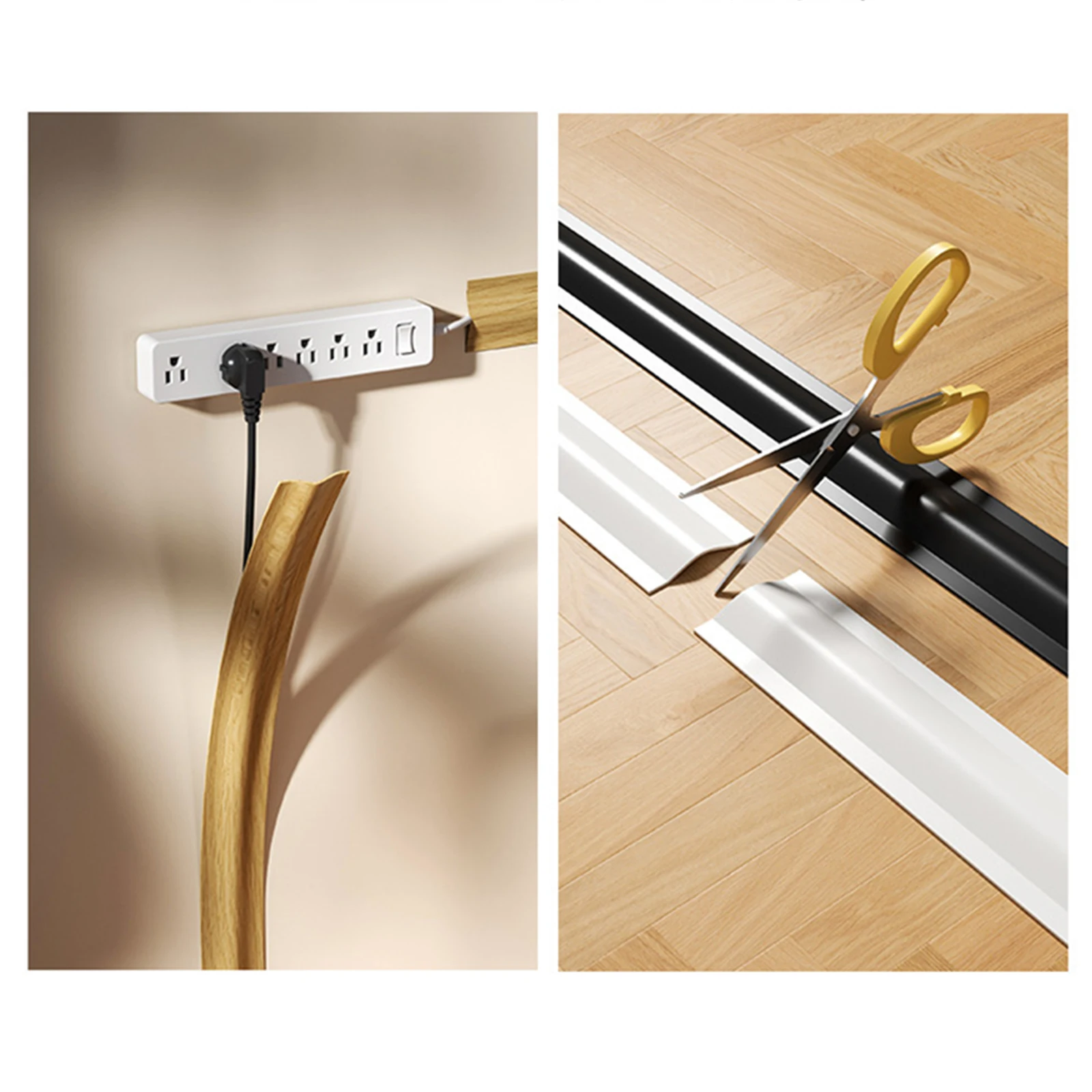 4.2/5.5M PVC Cord Cord Cover Floor For Wires On Floor Soft Floor Cable Cover Cord Hider Floor Cable Management Cable Protector