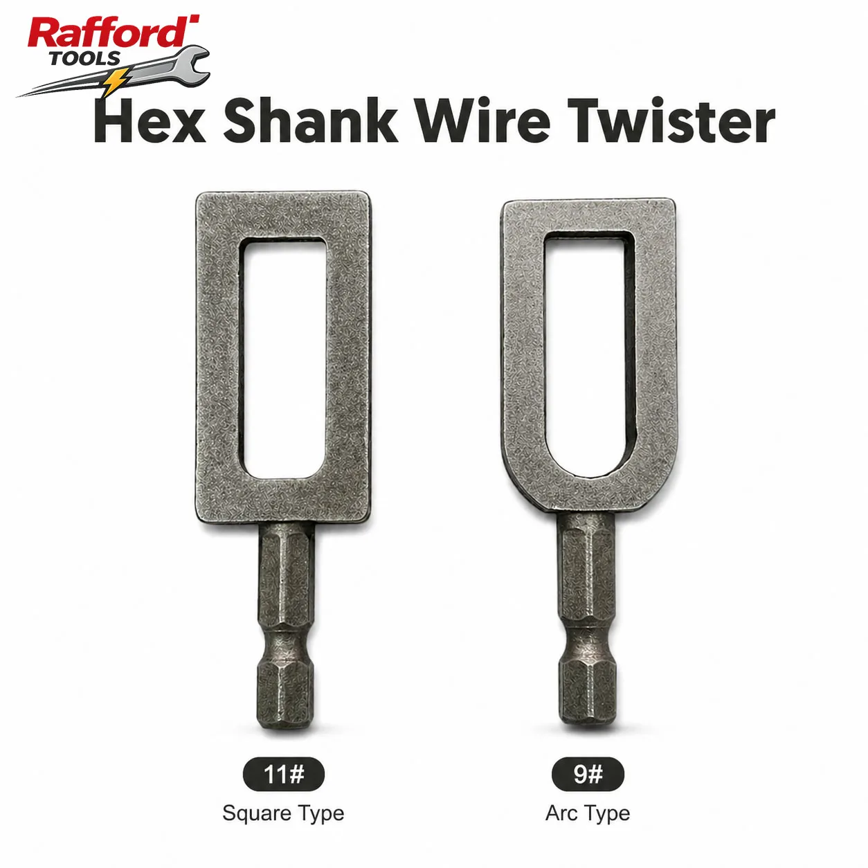 Rafford 1/4 Inch Hex Shank Wire Twister Drill Attachment, 9#/11# Rebar Tie Wire Winder Tool for Fence Repair & Construction