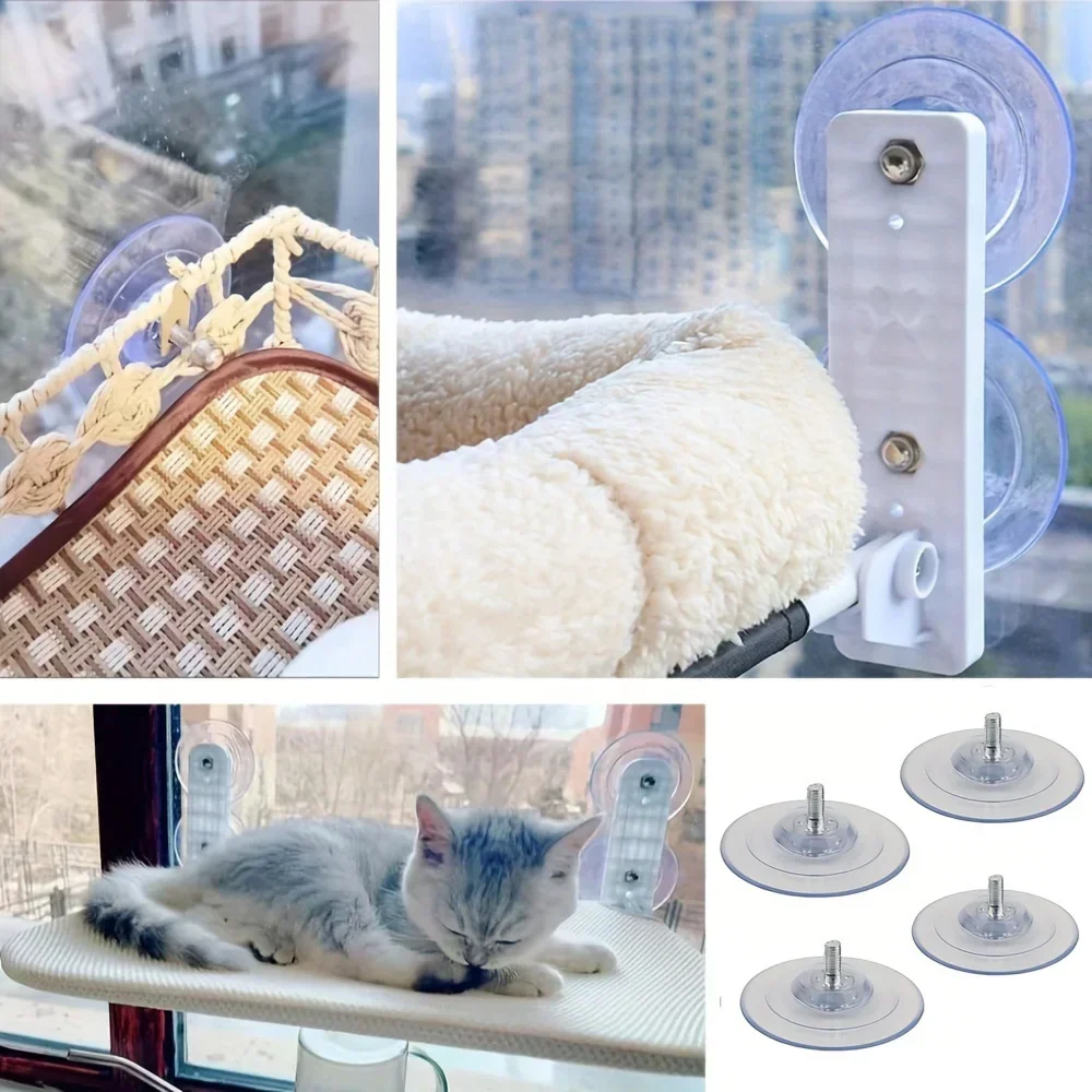 M8 Screw Transparent Rubber Suction Cup Sucker Turn Nut Hooks for Glass Table Tops Storage Tool Wall Picture Hanging Hook