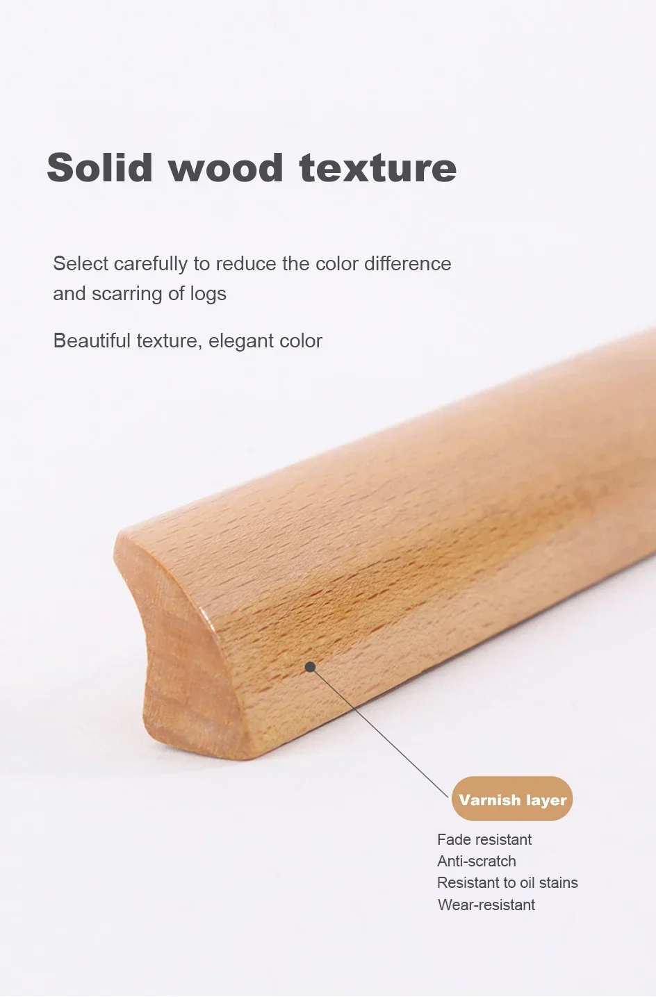 1Pc Solid Wooden Furniture Handle Drawer Pulls Cabinet Wood Handles Environmental Friendly Wardrobe Knob with Mounting Screws
