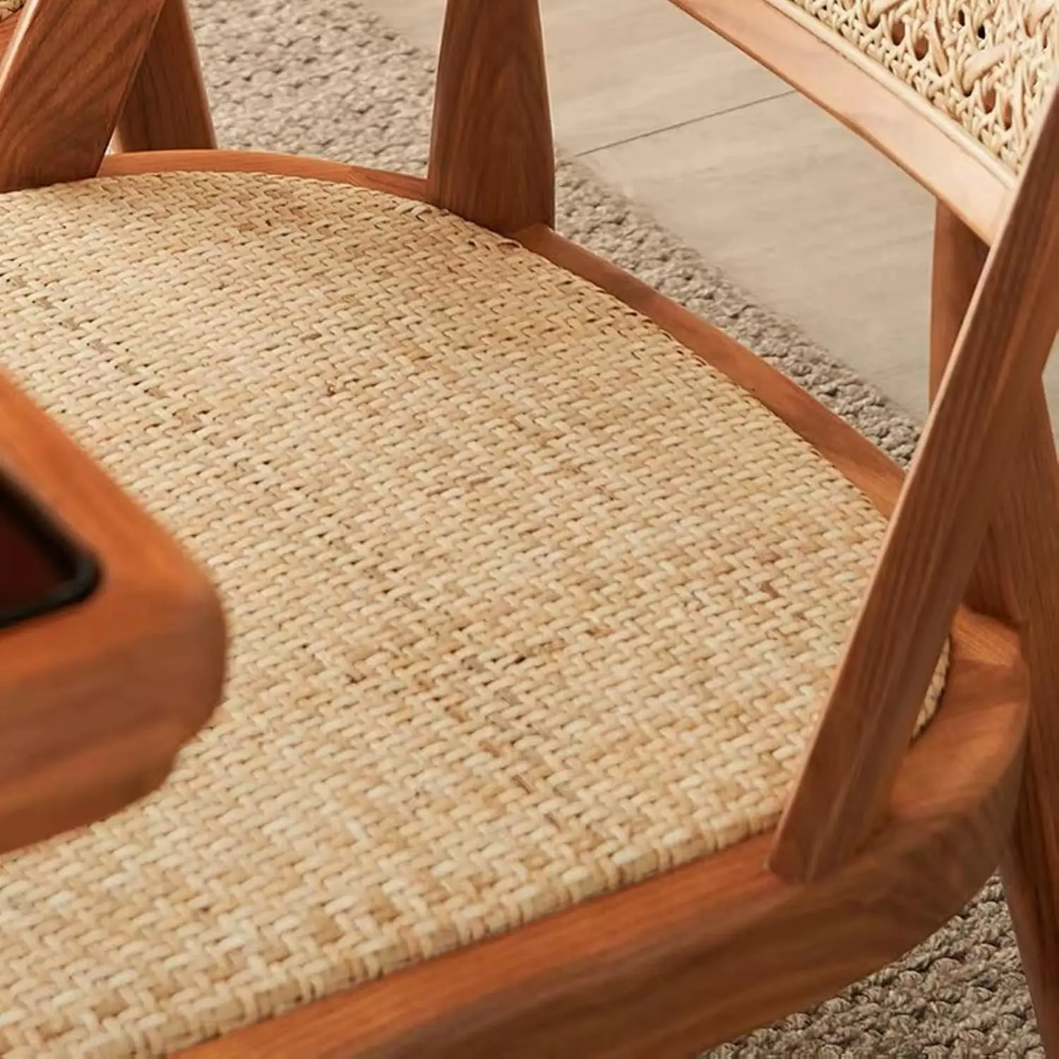 Cane Webbing 35/40/45/50cm Width Rattan Roll, Large Size Natural Rattan webbing Caning material Rattan fabric for Furniture DIY