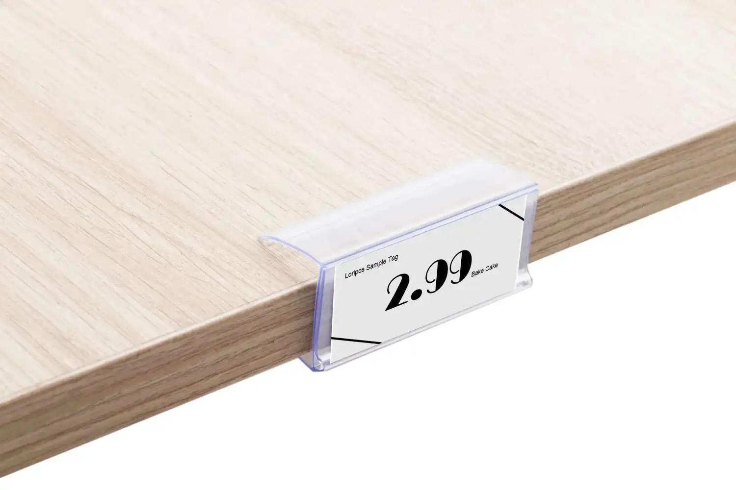 100pcs Glass Wood Shelf Edge Grip Strip Shelf Mounting Data Strip Price Talker Shelf Top Label Holder Sign Display Clip