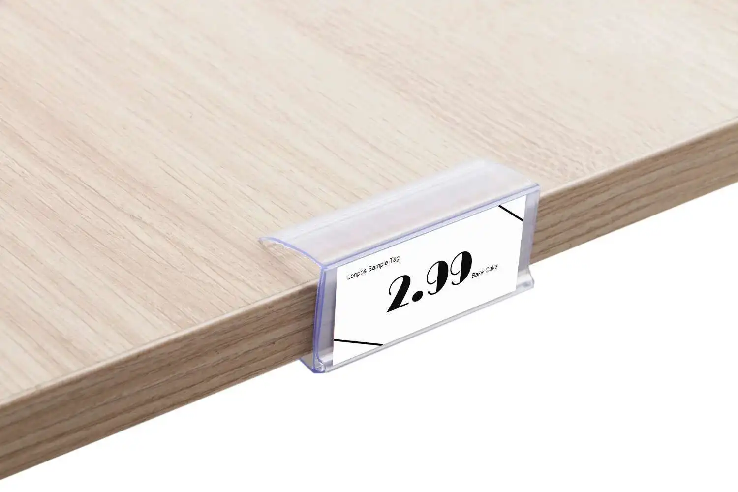 100pcs Glass Wood Shelf Edge Grip Strip Shelf Mounting Data Strip Price Talker Shelf Top Label Holder Sign Display Clip