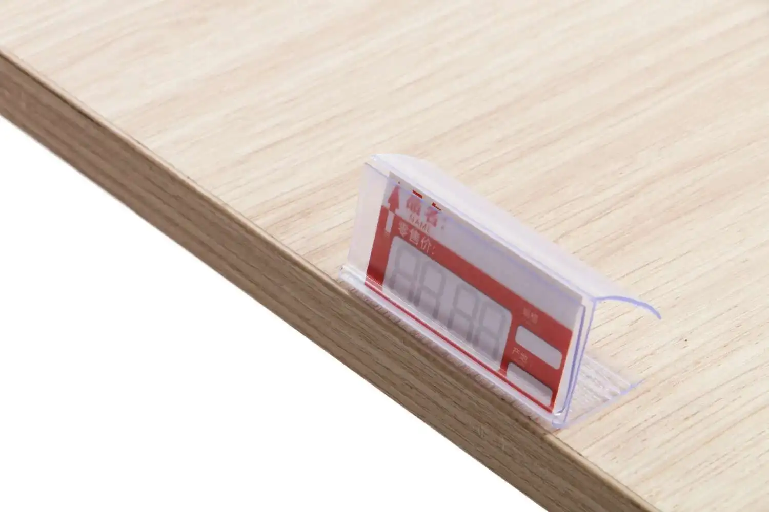 100pcs Glass Wood Shelf Edge Grip Strip Shelf Mounting Data Strip Price Talker Shelf Top Label Holder Sign Display Clip