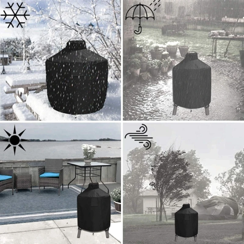 Outdoor BBQ Cover Size 48x35 Inches Constructed from 600D Fabric for Weather Includes Buckles Straps & Handle high quality