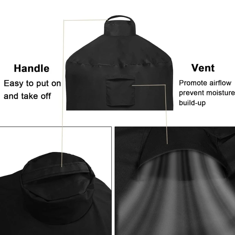 Outdoor BBQ Cover Size 48x35 Inches Constructed from 600D Fabric for Weather Includes Buckles Straps & Handle high quality