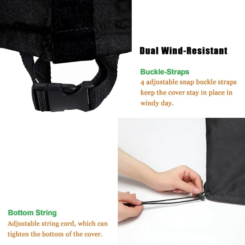 Outdoor BBQ Cover Size 48x35 Inches Constructed from 600D Fabric for Weather Includes Buckles Straps & Handle high quality