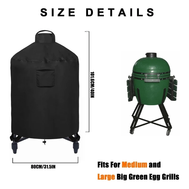 Outdoor BBQ Cover Size 48x35 Inches Constructed from 600D Fabric for Weather Includes Buckles Straps & Handle high quality