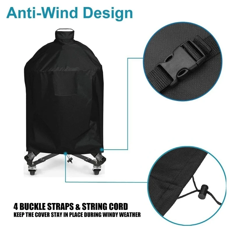 Outdoor BBQ Cover Size 48x35 Inches Constructed from 600D Fabric for Weather Includes Buckles Straps & Handle high quality
