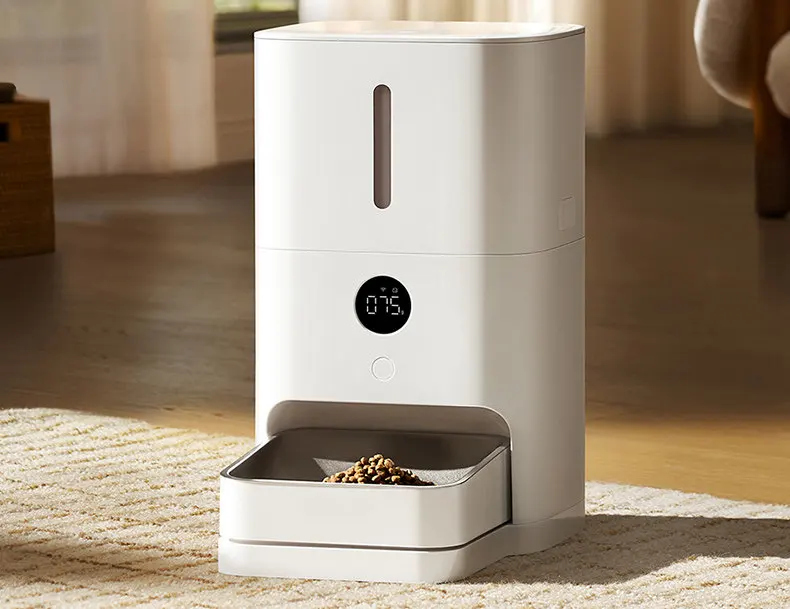 Smart pet feeder large capacity automatic timing quantitative food dispenser for cat dog kibble and snacks