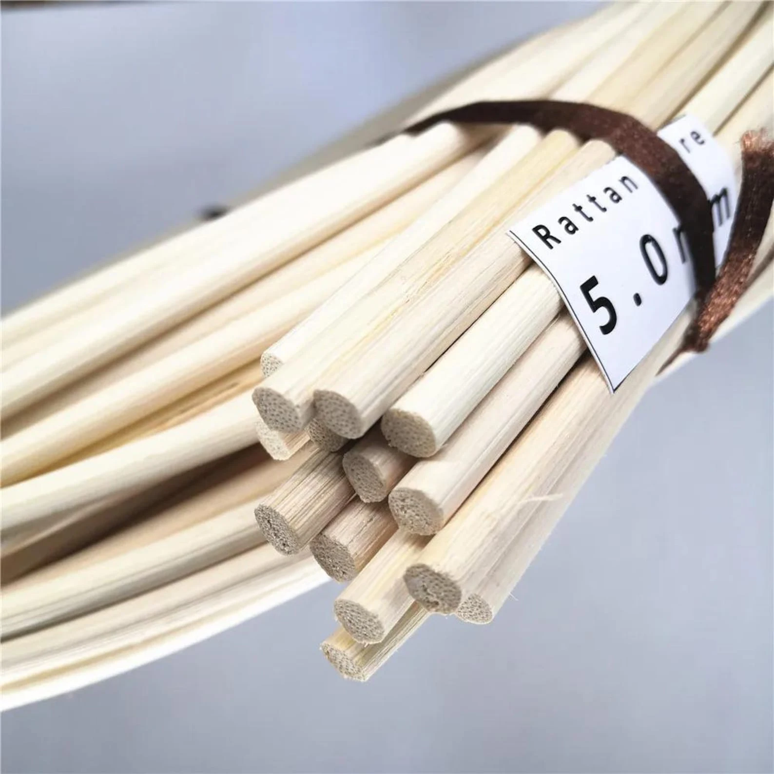 Narural Rattan Spline 1–10 mm, 250 g Round, Caning Material, Reed Spline, Basket Weaving Supplies For Cane Webbing Chair meuble