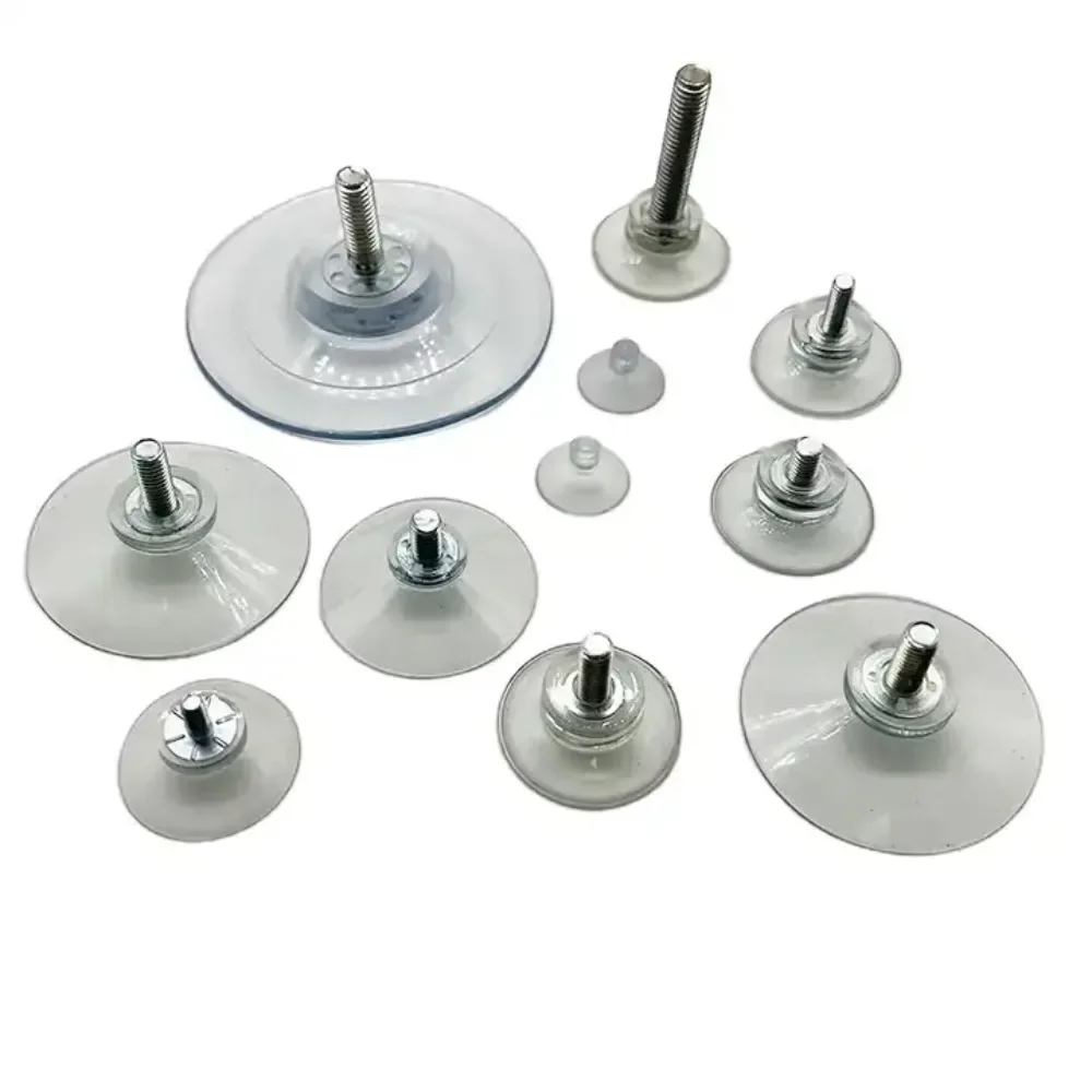 Factory supply custom M4 M5 M6 M8 transparent screw PVC strong suction cup for car window insert injection molding