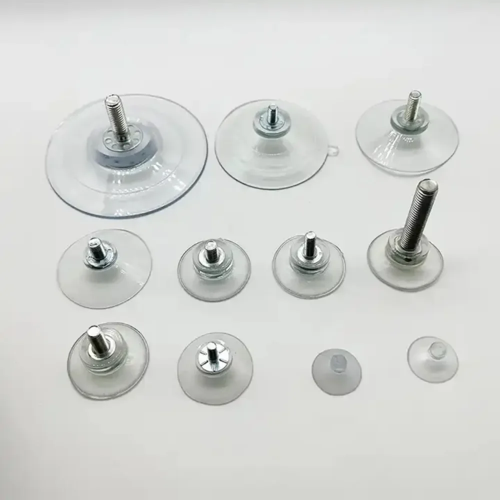 Factory supply custom M4 M5 M6 M8 transparent screw PVC strong suction cup for car window insert injection molding