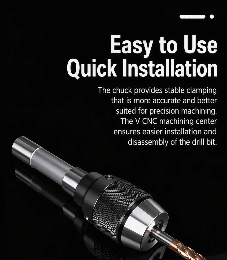MT2-APU13 16 M10 Integrated Keyless Drill Chuck Straight Shank Self-Tightening for Milling Drilling Machine