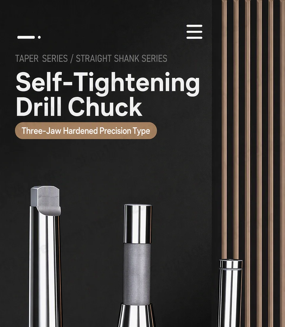 MT2-APU13 16 M10 Integrated Keyless Drill Chuck Straight Shank Self-Tightening for Milling Drilling Machine