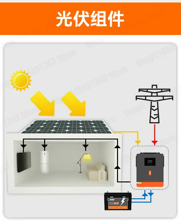 4.2KW 6.2KW 230V Solar Hybrid Inverter Grid Tie Off Grid All in One Battery Optional AC Backup