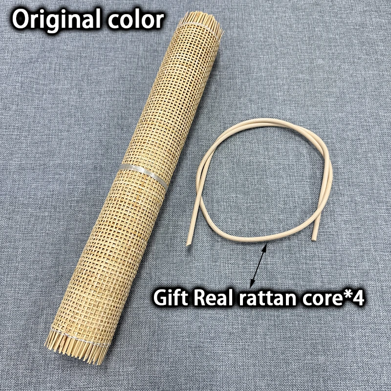 40/45/50/55cmWidth Rattan Roll, Natural Caning Material, Rattan Cane Webbing Roll Fabric Rattan Material for Furniture Gift Core