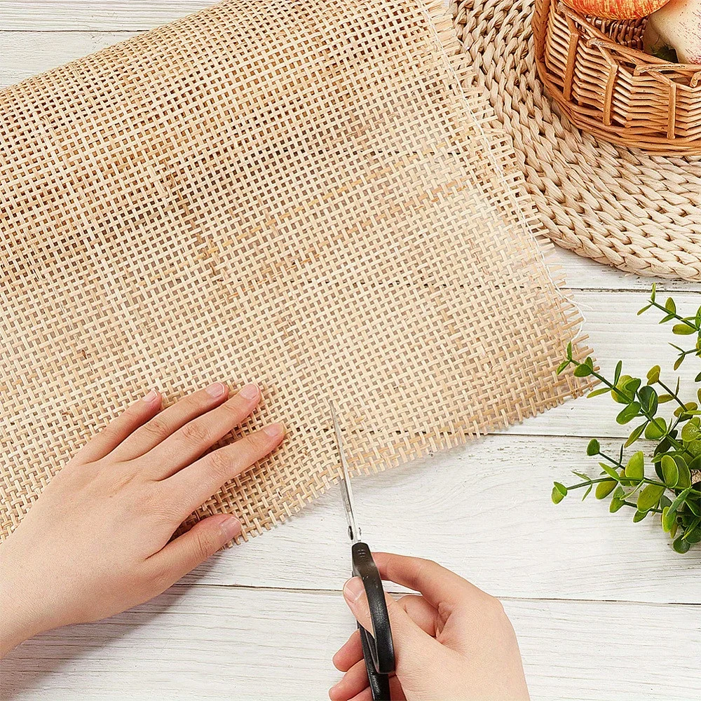 35/40/45/50/55cm Width Real Rattan Roll Original Color Hand Woven Repair Furniture Materials DIY Make Chairs Tables Cabinet Door