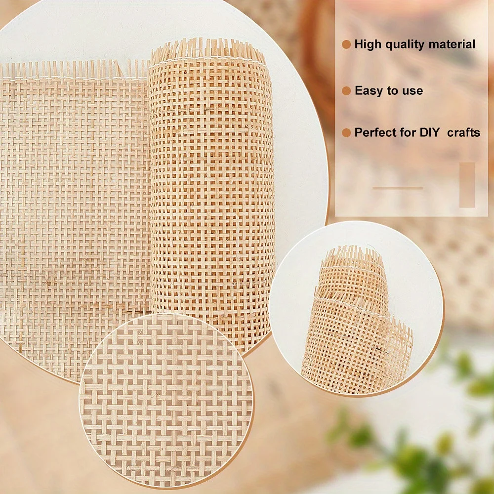 35/40/45/50/55cm Width Real Rattan Roll Original Color Hand Woven Repair Furniture Materials DIY Make Chairs Tables Cabinet Door