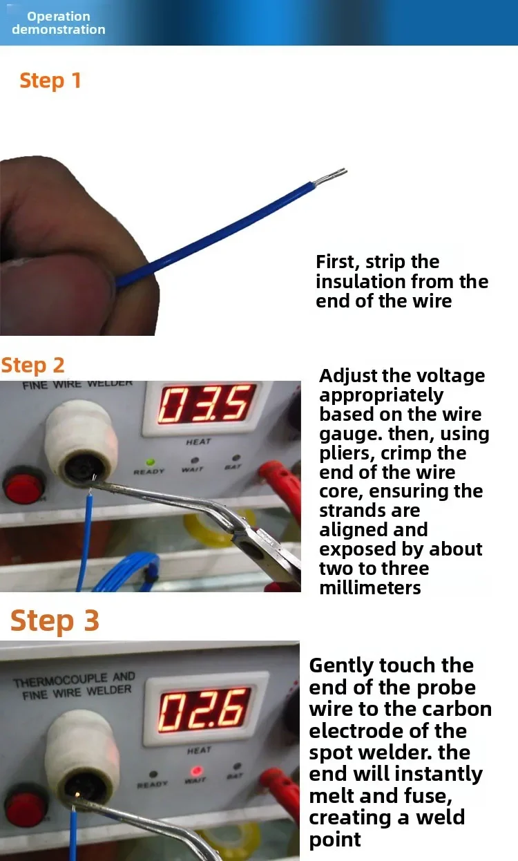 TL-WELD Thermocouple Wire Dedicated Spot Welder Dual‑use Argon Gas For Temperature Sensor Wire Processing