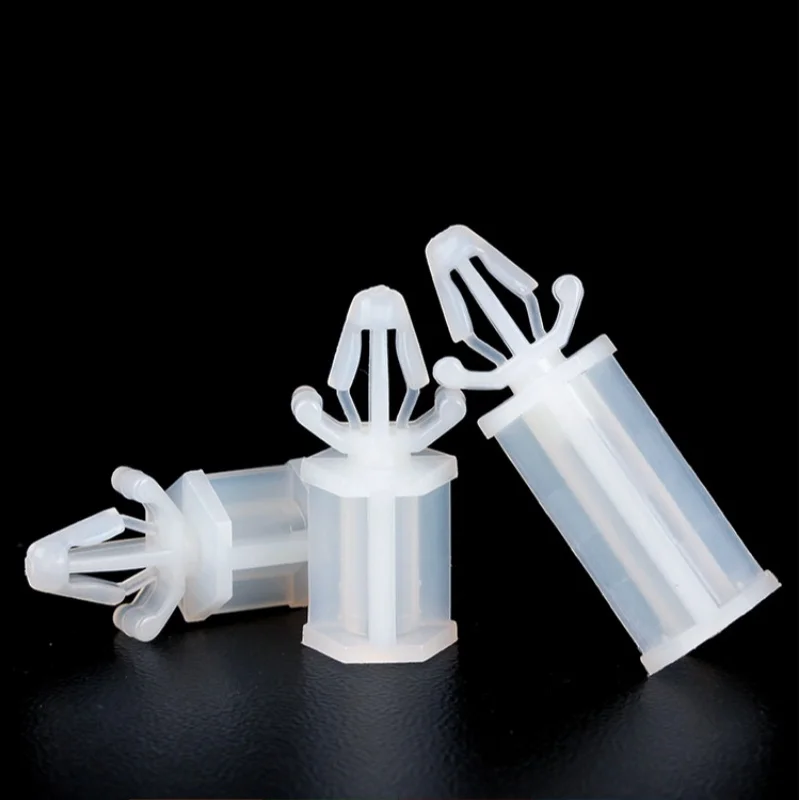 LCS-5~LCS-35 Nylon Opening 4mm PC Board Plastic Isolation Circuit Board Push In Buckle Support Fixing Columns