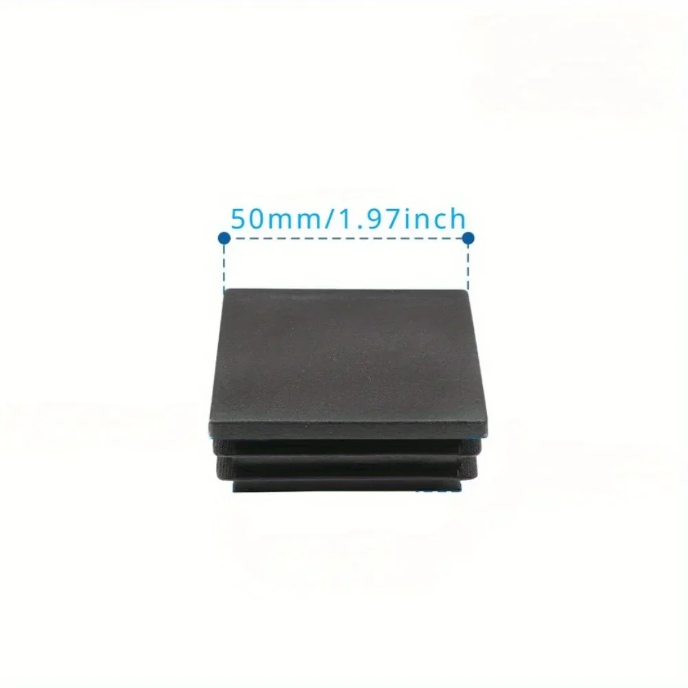 50MM square tube end cap plastic plug black plug square plug Furniture tables and chairs plastic square steel tube cover end cap