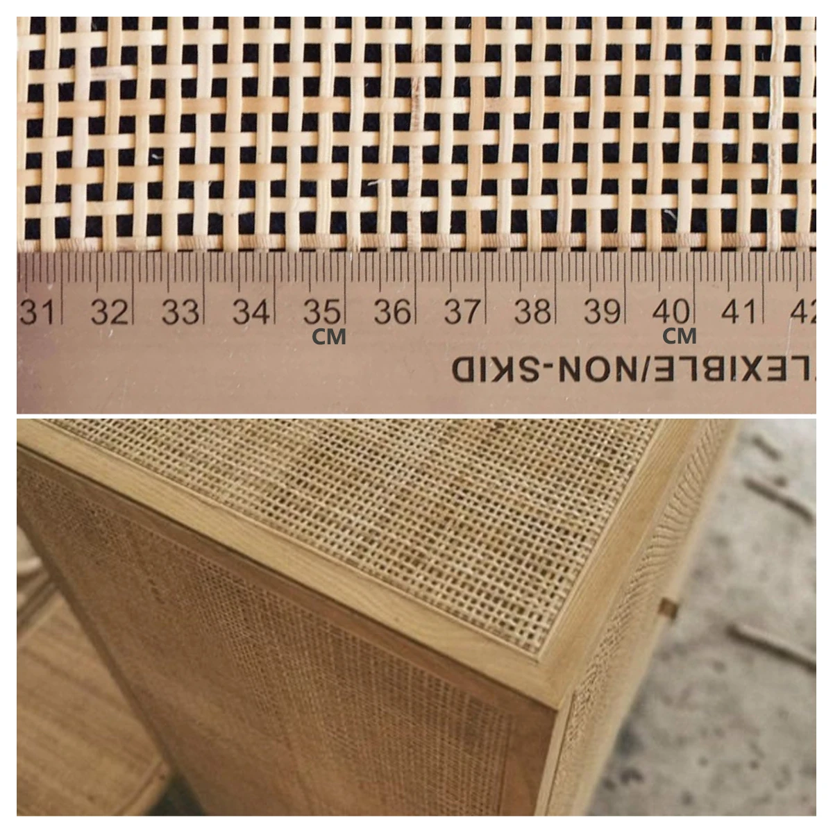 55/60/65/70cm Width Rattan Roll, Natural Caning Material, Rattan Cane Webbing Roll, Rattan fabric, Rattan material for Chair